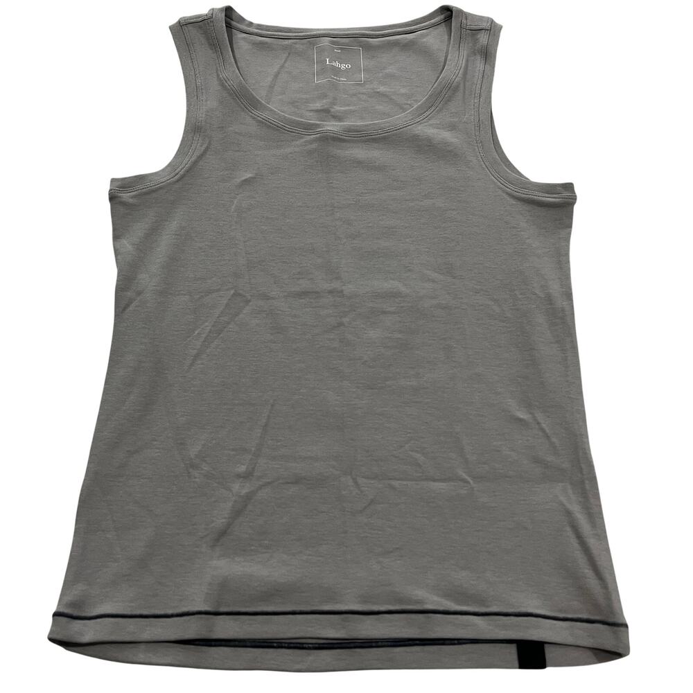 16-23 LAHGO Lunya Men's Restore Cotton Blend Tank Top Light Gray Small